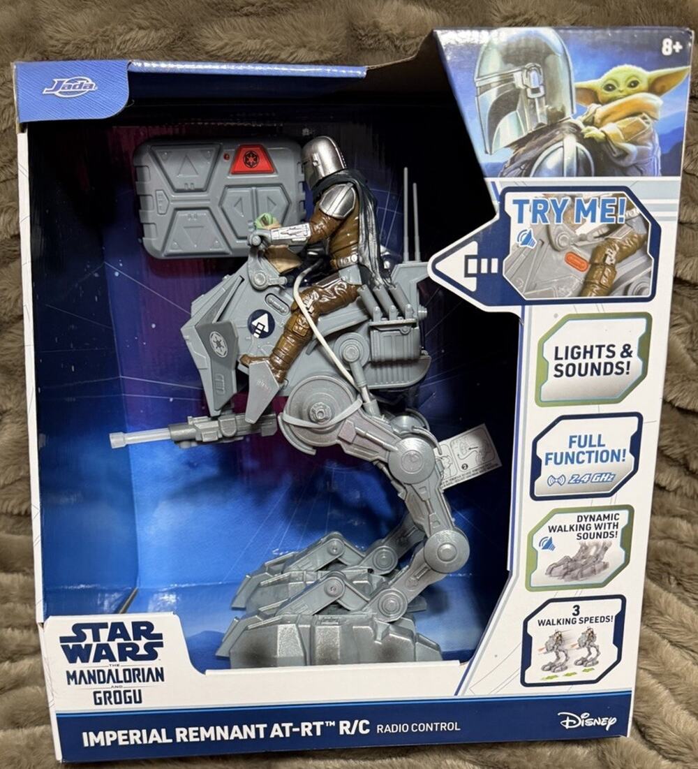Star Wars Imperial Remnant AT-RT RC Walker w/Mandalorian & Grogu 13" R/C New